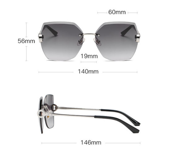 Women's Irregular Diamond Rimmed Multi-deformation Glasses - Image 2