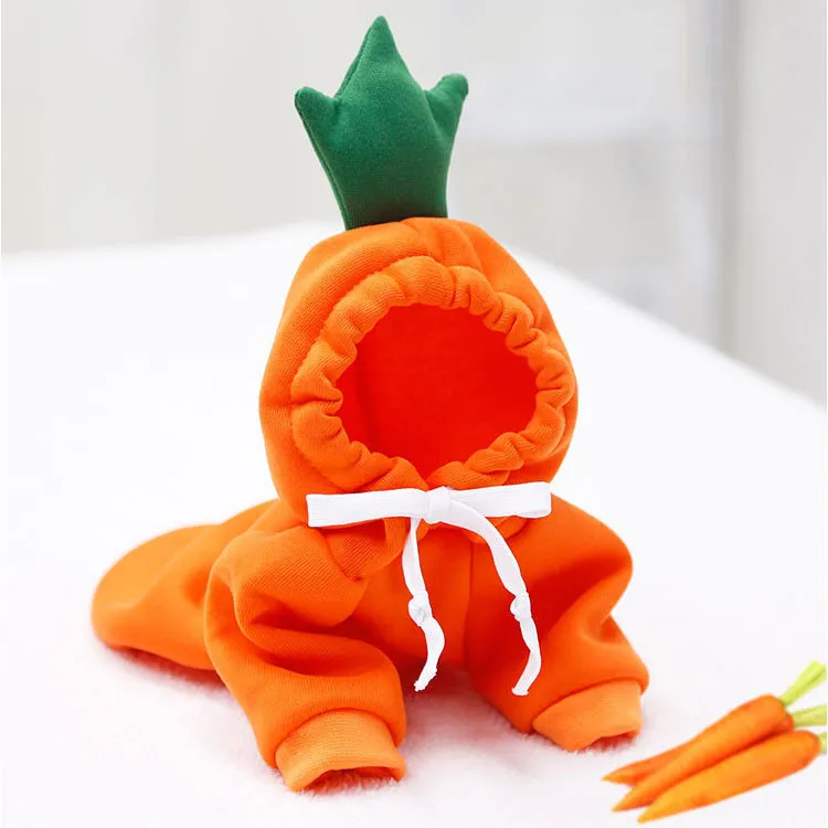 Hooded Sweater Apricot Elk Pet Clothes - Carrot