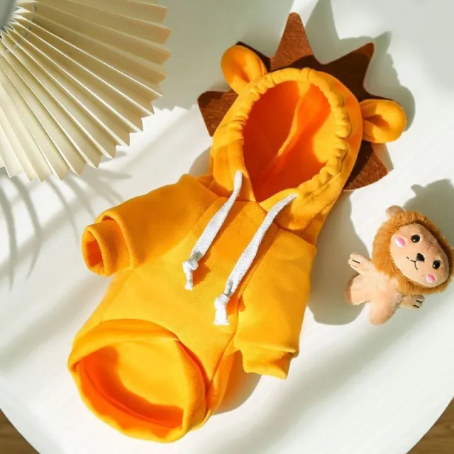 Hooded Sweater Apricot Elk Pet Clothes Lion Style - Shop at LoveMi