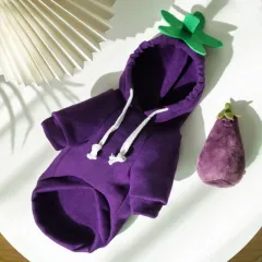 Hooded Sweater Apricot Elk Pet Clothes - Eggplant Style - View 1