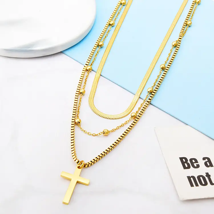 Men And Women Can Wear Fashion Titanium Steel Cross Necklace