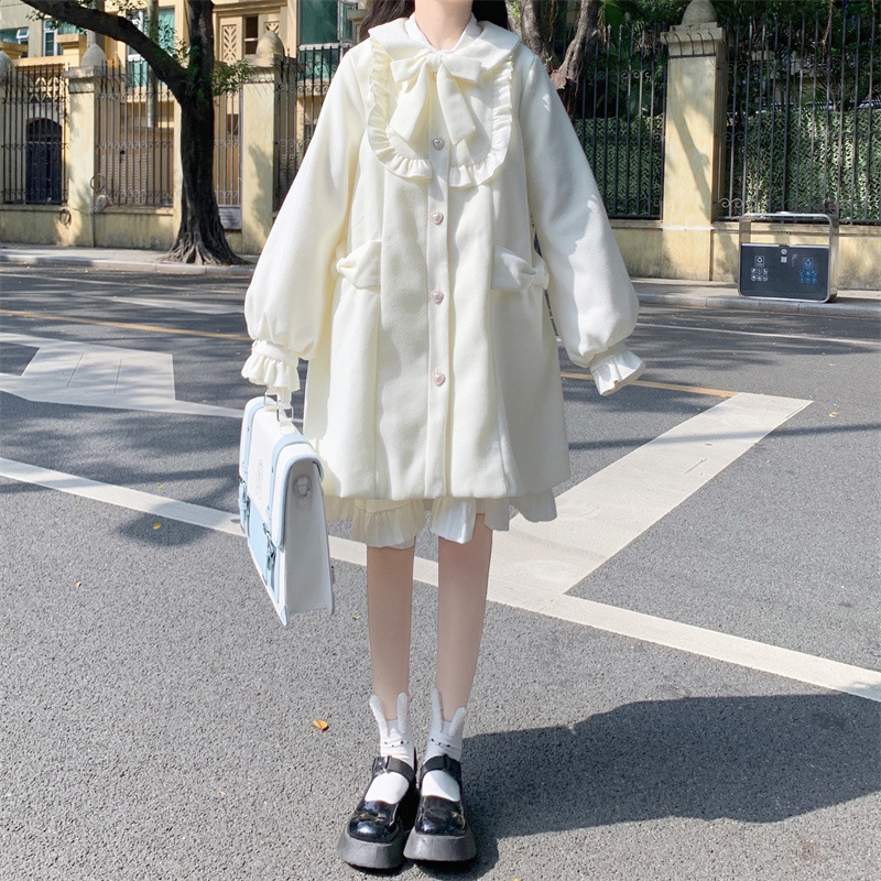 Sweet Cute Little Doll Collar Polyester Jacket Women