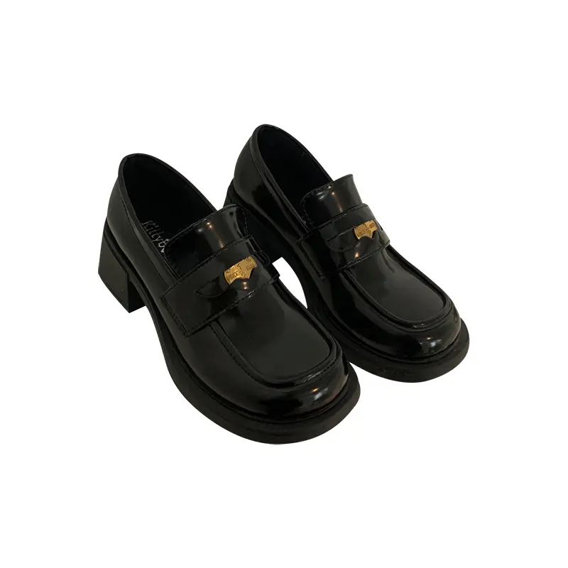 Women's Thick-soled Slip-on Medium Chunky Heel Pumps