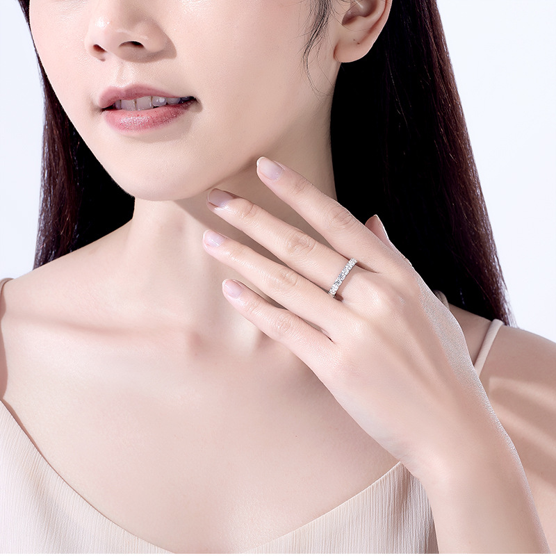 Moissanite Ring S925 Silver Plating 18K Body Ring - Image 4