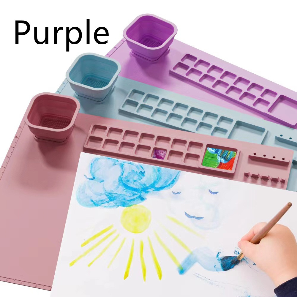 Handmade Erasable Washable Plastic Silicone Palette Children’s Painting Mat