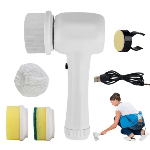 Electric Cleaning Brush 4 in 1 Spinning Scrubber Handheld