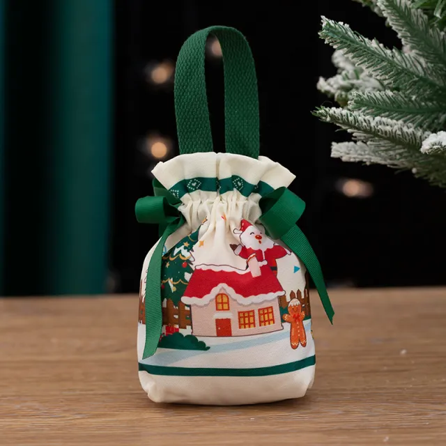 Christmas Gift Christmas Eve Packing Box Green Canvas Bag - Shop at LoveMi
