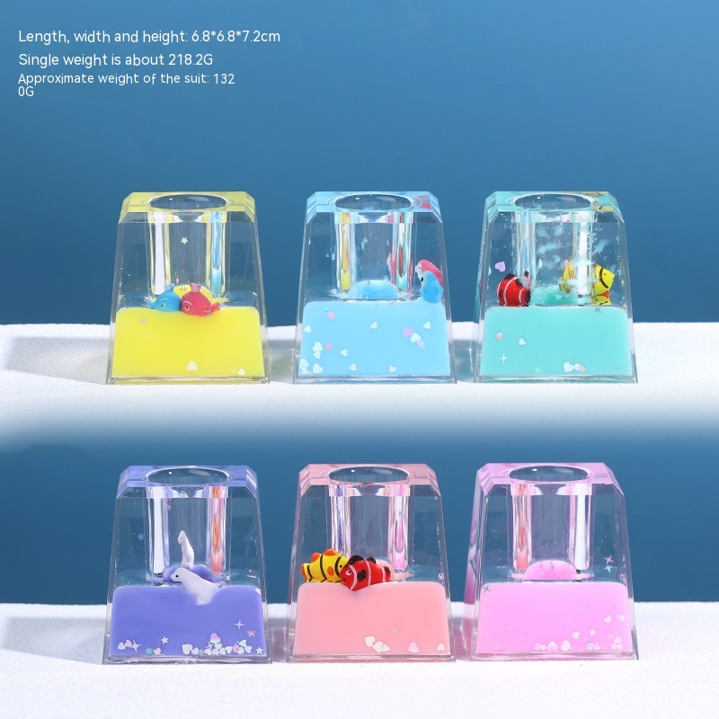 Square Pen Holder Oil Drops