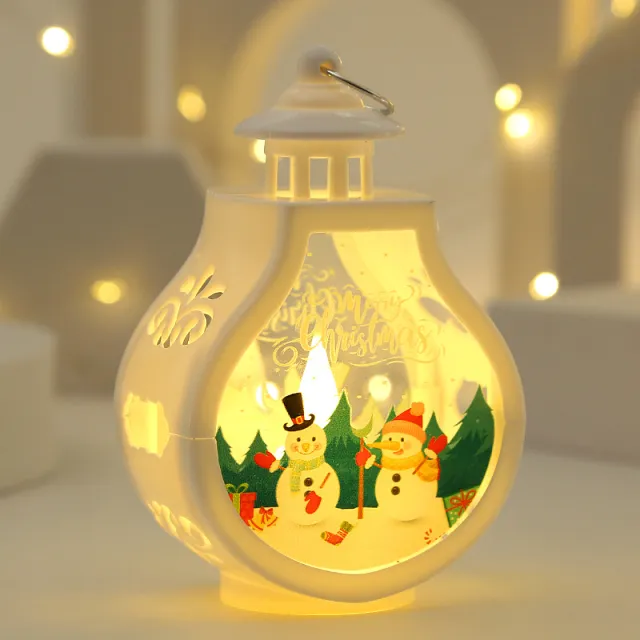 Christmas Candle Lamp Romantic Ornaments Snowman - Shop at LoveMi