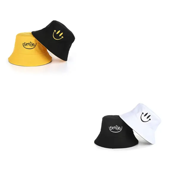 Double Sided Embroidery Bucket Hat - Suit