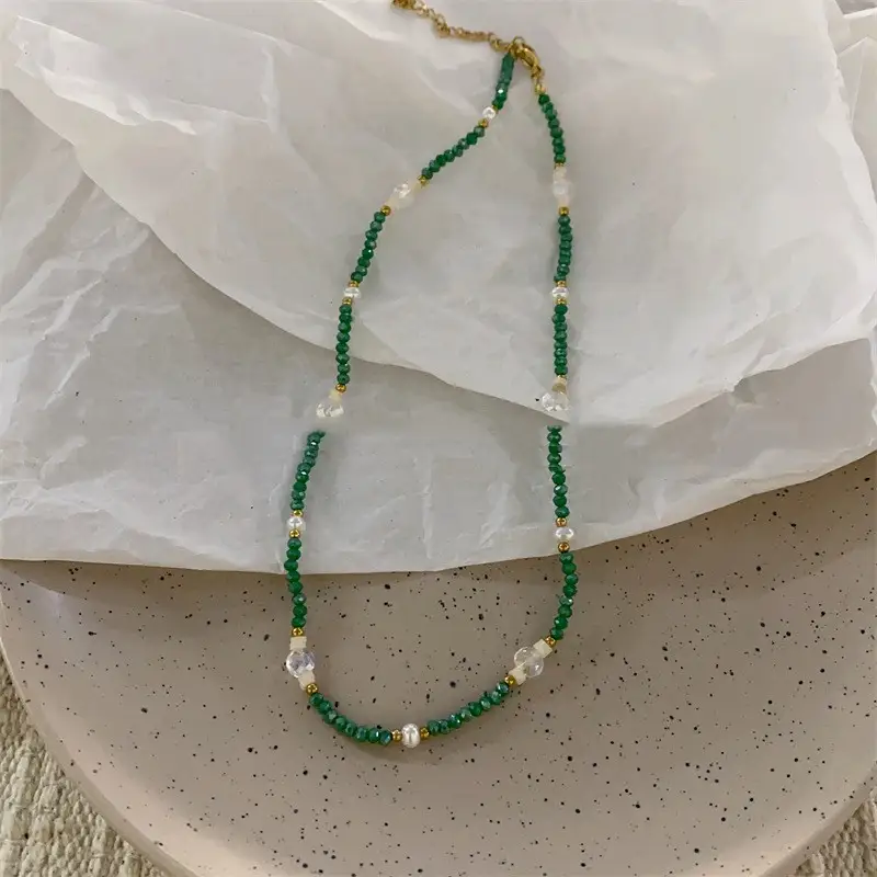 Sweet French Style Turquoise Freshwater Pearl Necklace