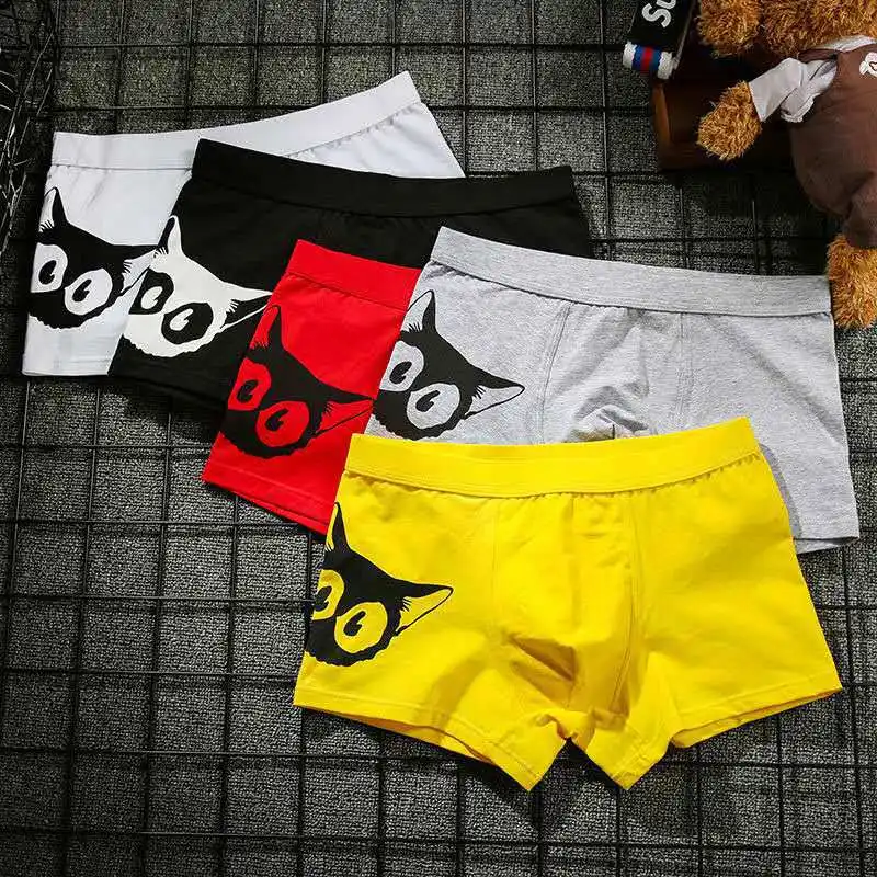 Trendy and Comfortable Men's Cotton Cartoon Printed Boxers