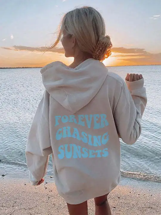 Colorful Letter 3D Printed Loose Hooded Sweater Grey - Shop at LoveMi
