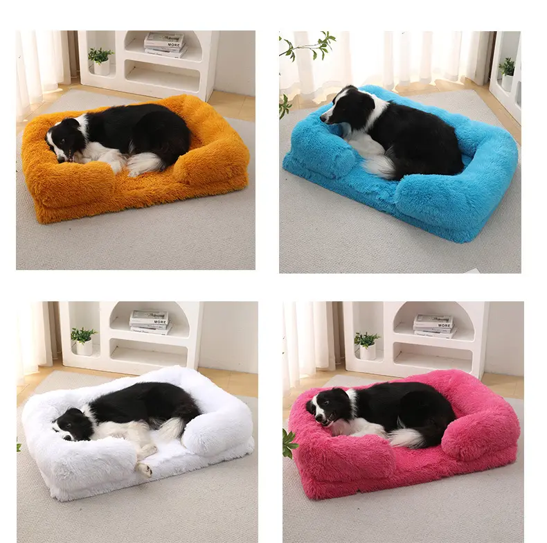 Plush Round Pet Bed Dog Winter