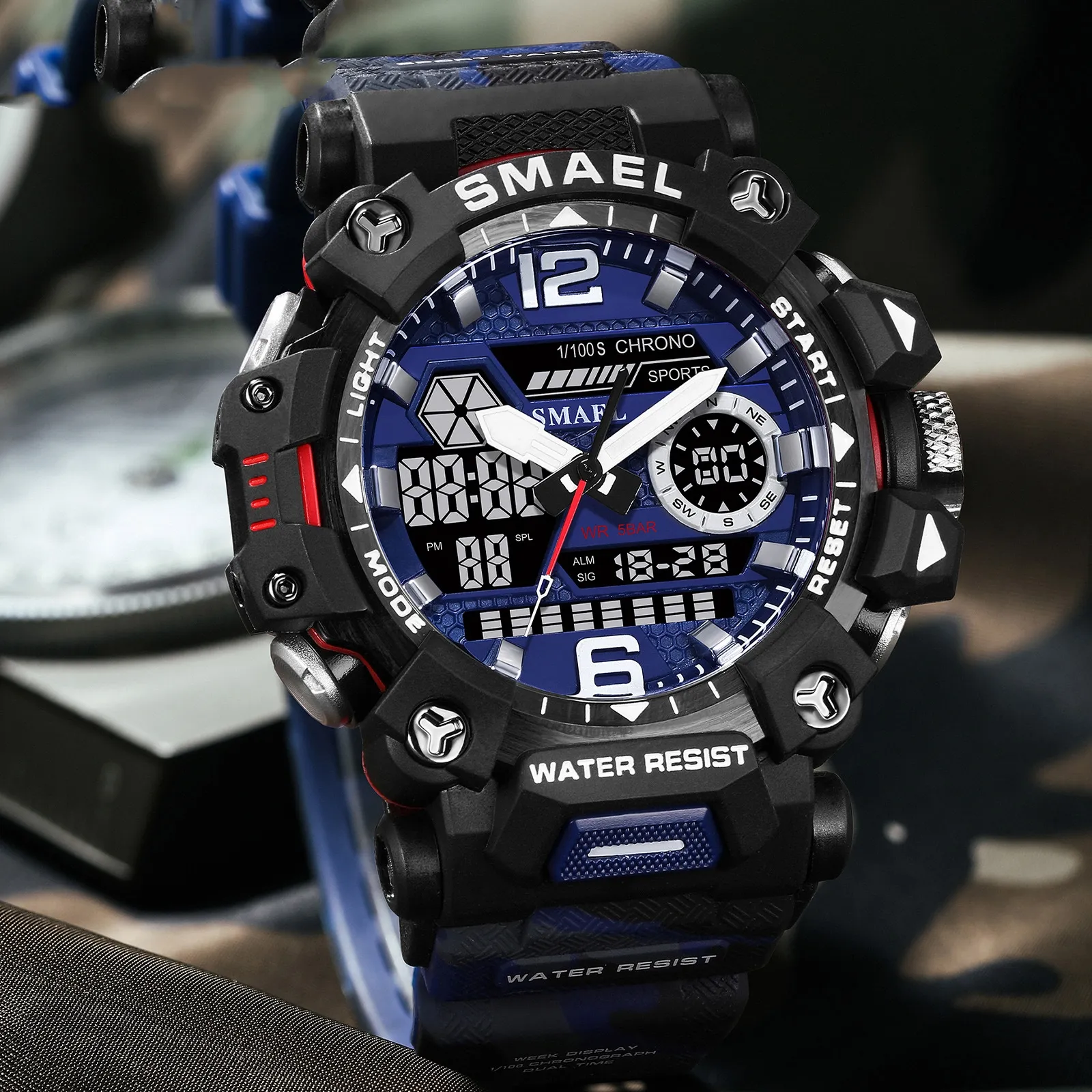 Tactical Men Camouflage Alloy Military Style Luminous