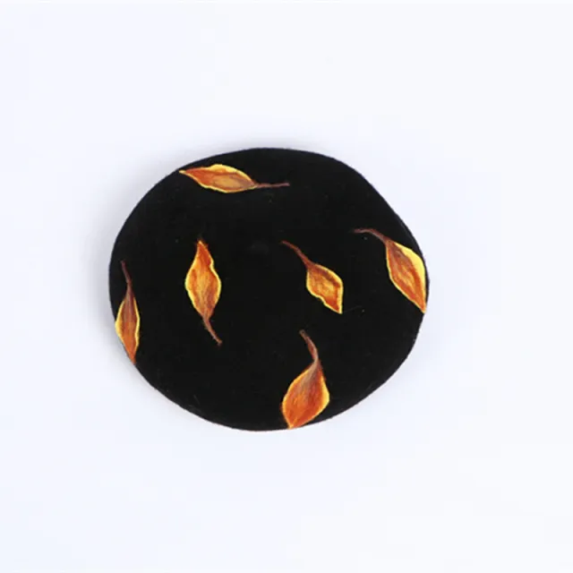 Autumn And Winter Woolen All matching Painter Hat Black Versatile Creative Gift Hat Black - Shop at LoveMi