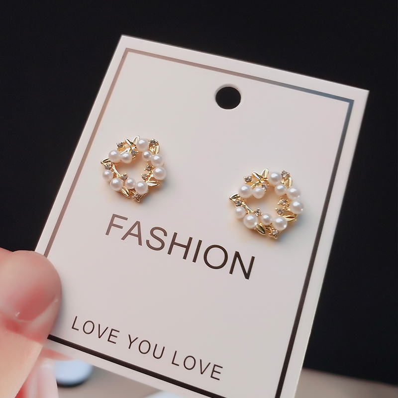 Mosquito Coil Vintage Pearl Garland Earrings