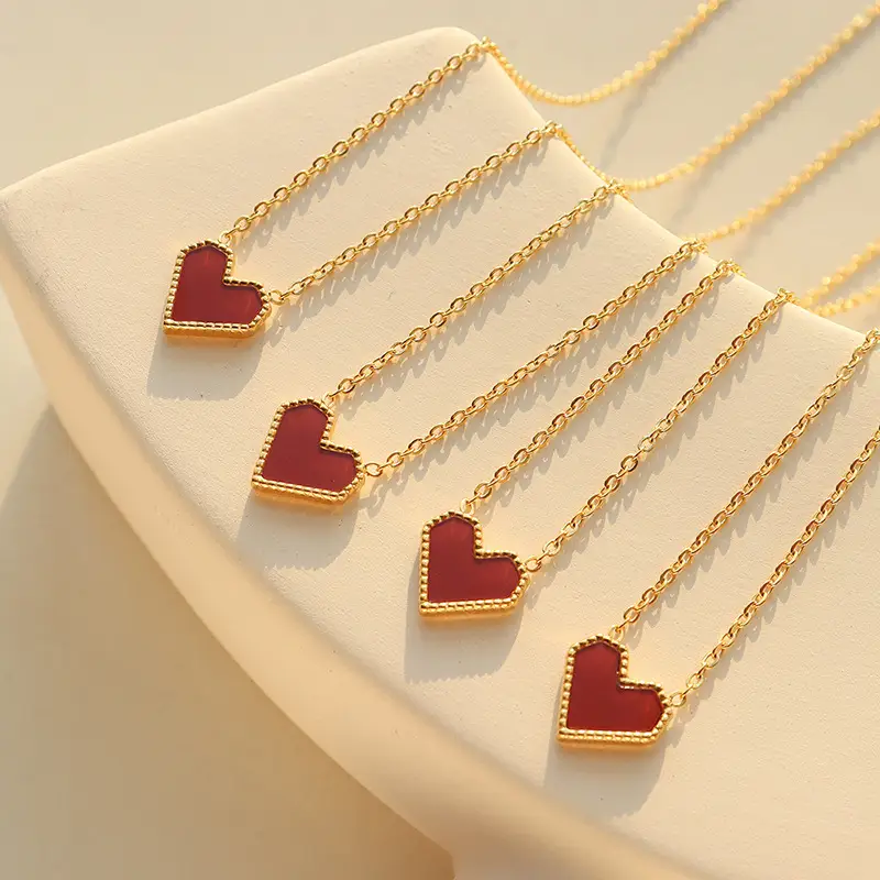 Affordable Luxury Style Heart-shape Lock Titanium Steel Necklace All-matching Accessories