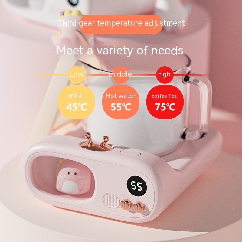 Cartoon Cup Warming Holder Night Light Warm Cup Household Constant Temperature Plastic Coaster