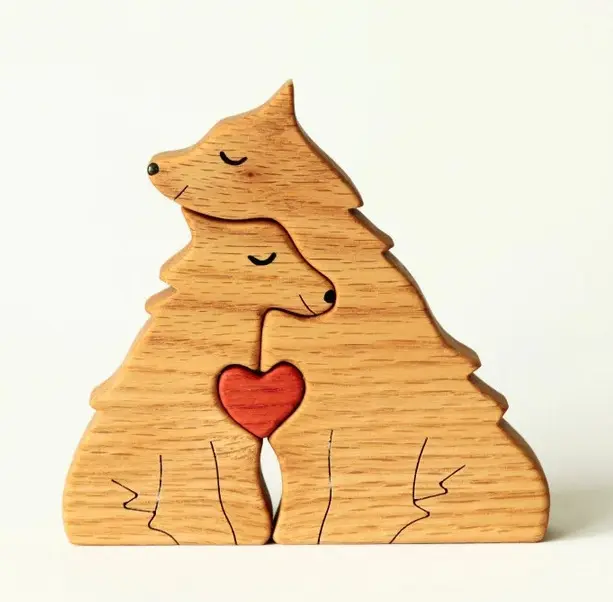 Personalized Animal Small Wooden Board Puzzle Anniversary
