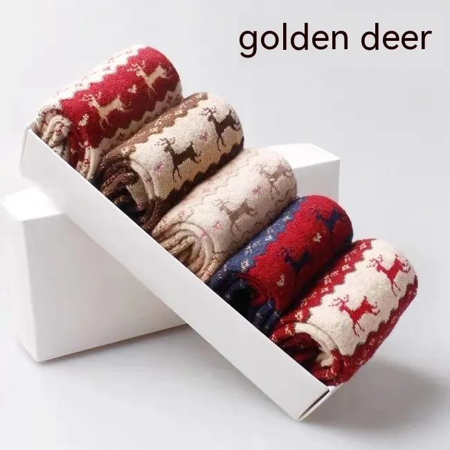 Women's Rabbit Wool Blended Thickened Autumn And Winter Warm Socks - Style1-Sizes 36To42