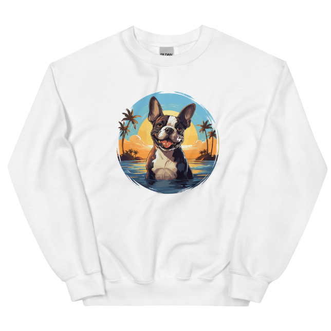 Hawaii Vibe Boston Terrier Sweatshirt