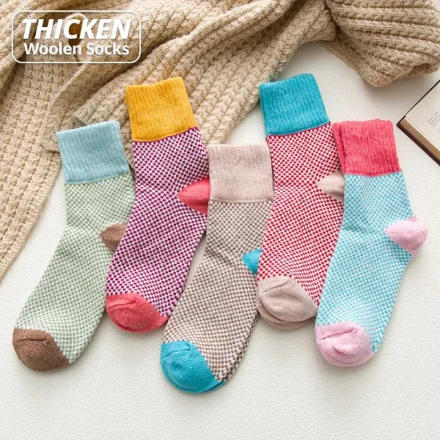 Thicken Women Winter Socks Warm Rabbit Wool Girl's Multicolor - Shop at LoveMi