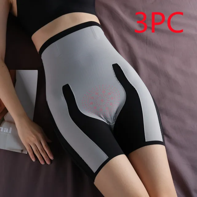 Magic Suspension Waist Girdling Belly Contraction Safety Pants High Waist Boxer Hip Lift Leggings Black 3Pc - Shop at LoveMi