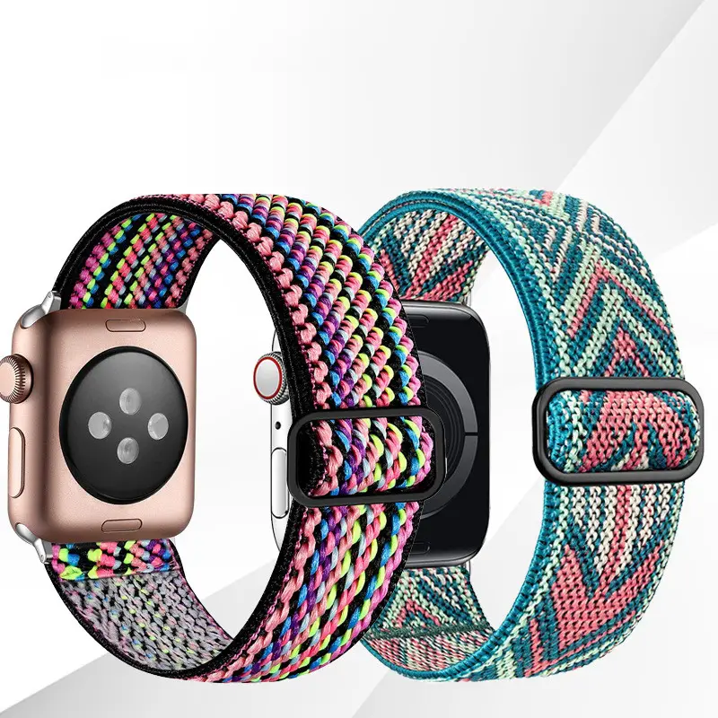 Ethnic Style Adjustable Buckle Elastic Nylon Woven
