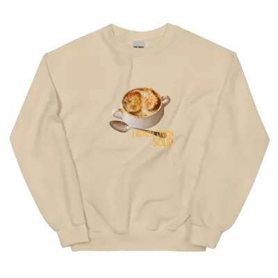 French Onion Soup Sweatshirt Sand Color - Shop at LoveMi