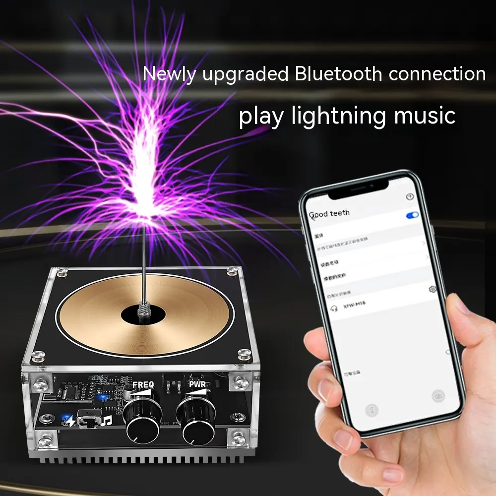 Music Tesla Coil Hand-touching Lightning Bluetooth in Palm