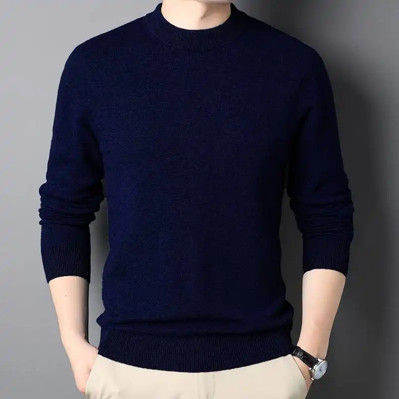 Pure Cashmere Sweater Men's High Neck Thickened Style
