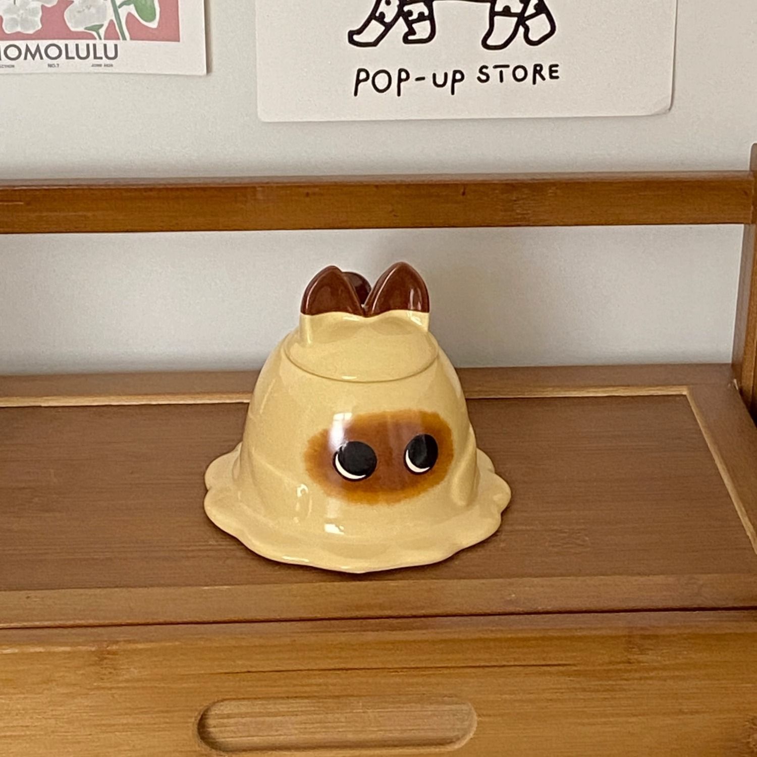 Cute Cat Cup Siamese Cat With Lid