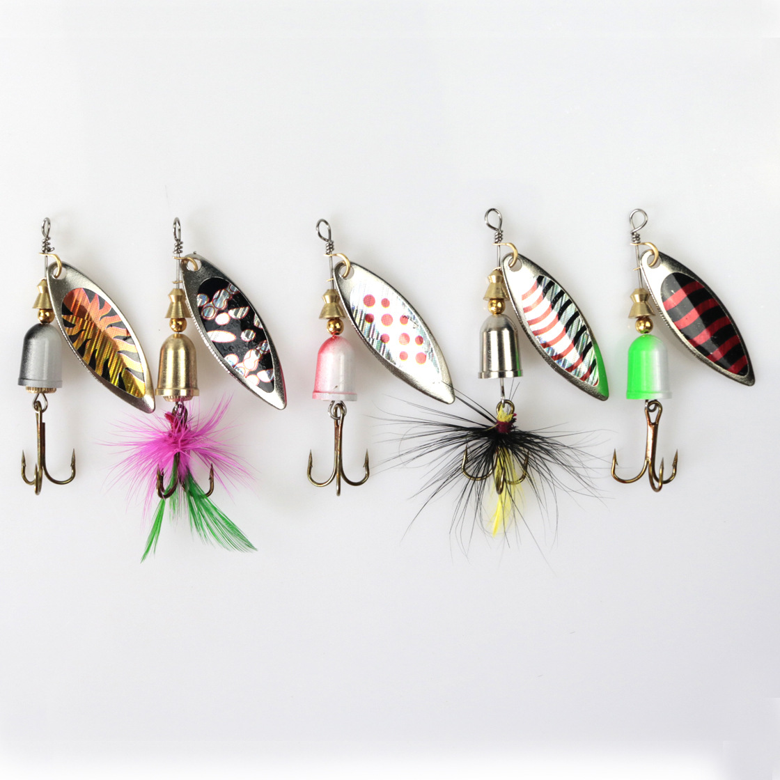 10 Luya Bait Set Rotating Sequins