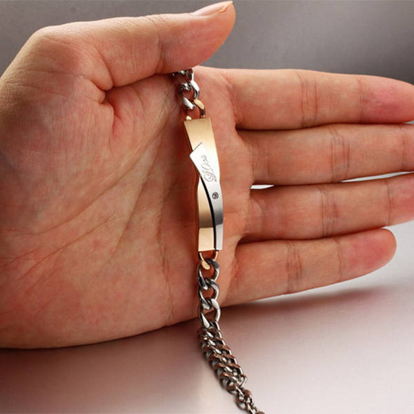 Браслет для пары с крестом