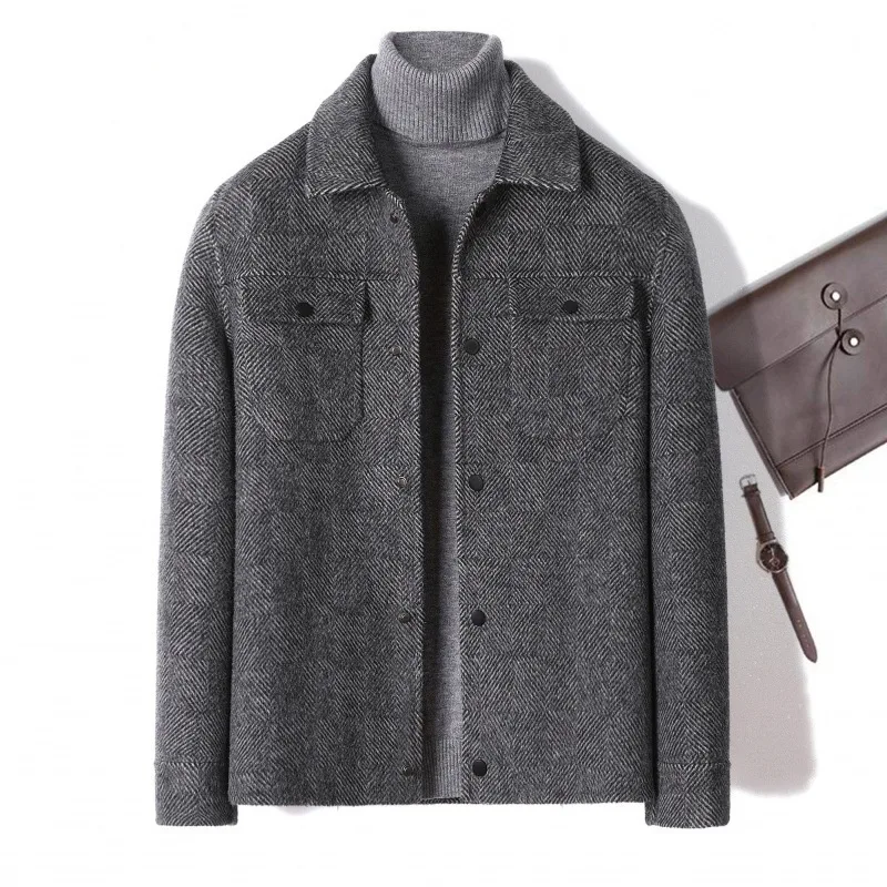 New Alpaca Double-faced Woolen Goods Cashmere Short Wool Jacket