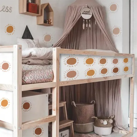 Cartoon Sun Free Stickers Children's Room Kindergarten Home Wall