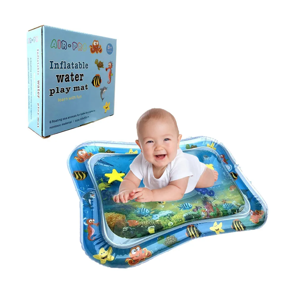 Baby Inflatable Water Mat, Infants Summer Beach Water Mat Patted Pad Water Cushion For Infants Toddlers Summer Activity Play Toys Baby Pillows – image 8