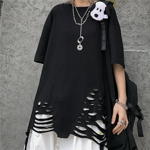 Ripped White Bottoming Shirt Inner Wear Blouse Black - Shop at LoveMi