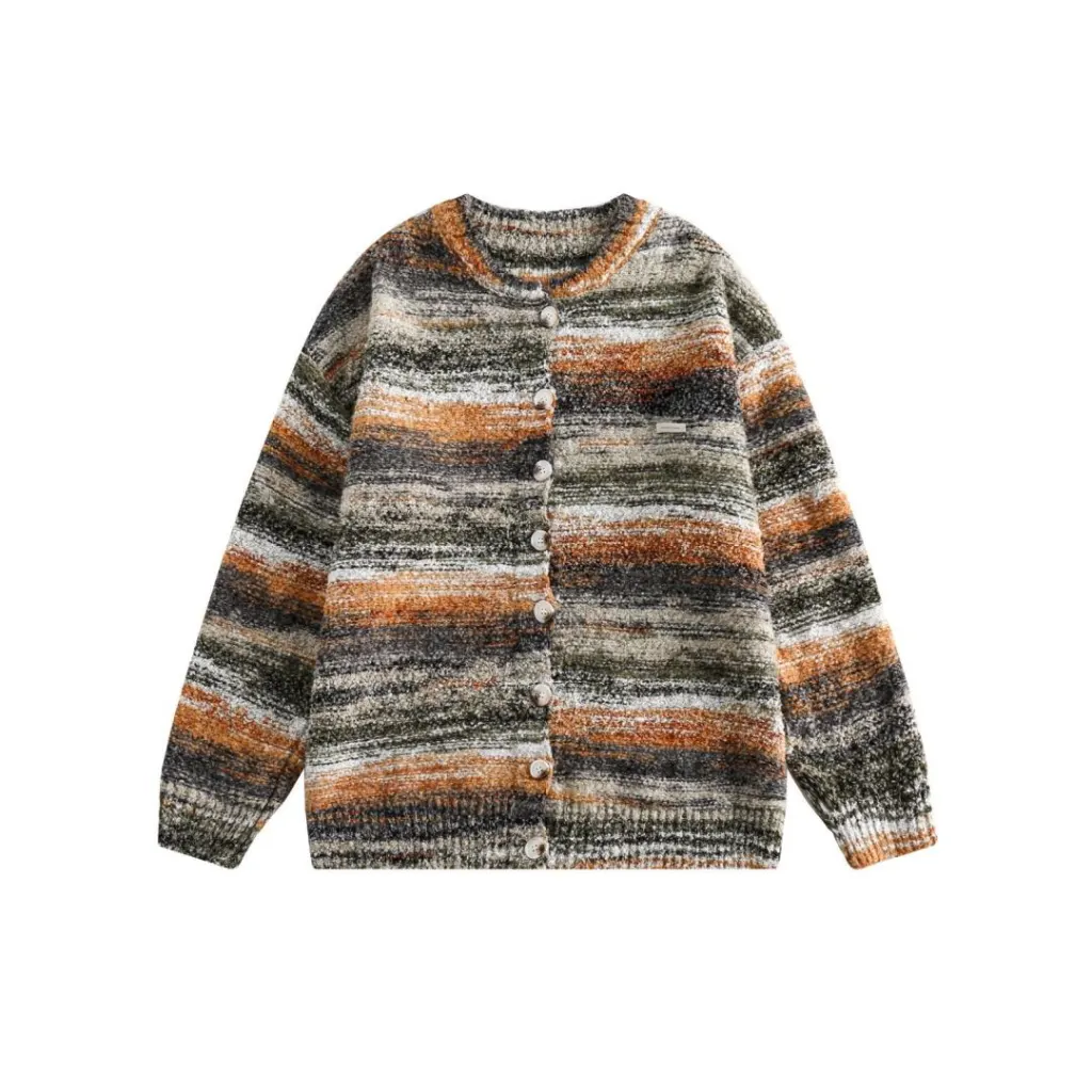 Japanese Style Lazy Knitted Cardigan Coat For Women - Coffee Green
