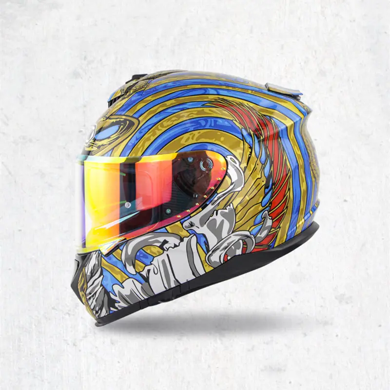 Motorcycle Full Face Helmet Riding Double Lens Cover