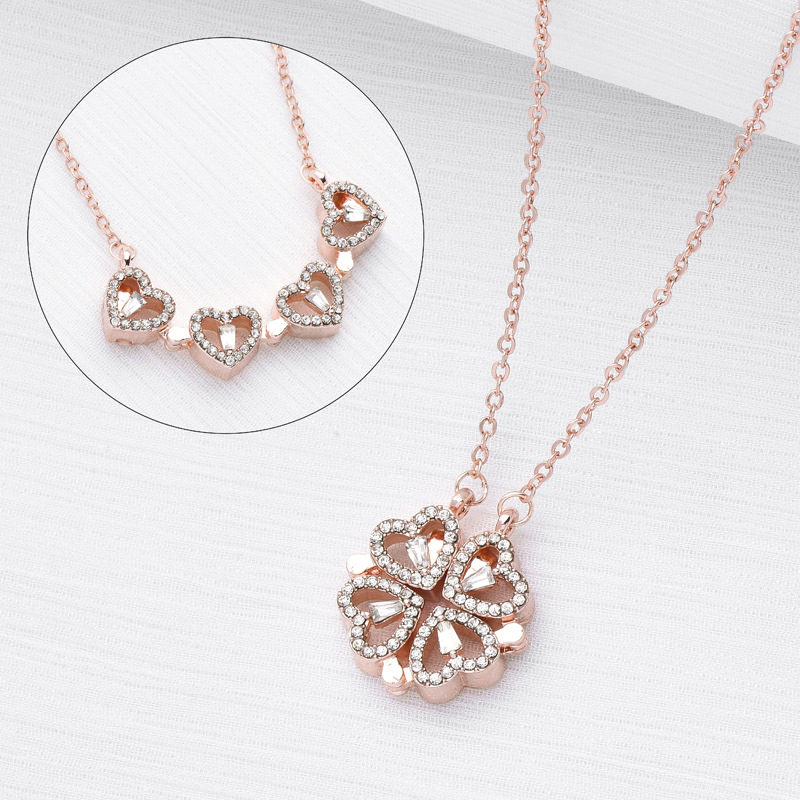 Convertible 2-1 Four-leaf Clover Necklace, Anniversary Birthday Mothers Day Gift - Picture 12 of 15