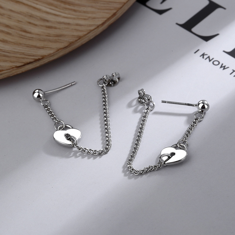Round Vintage Lock Core Long Earrings For Fashion
