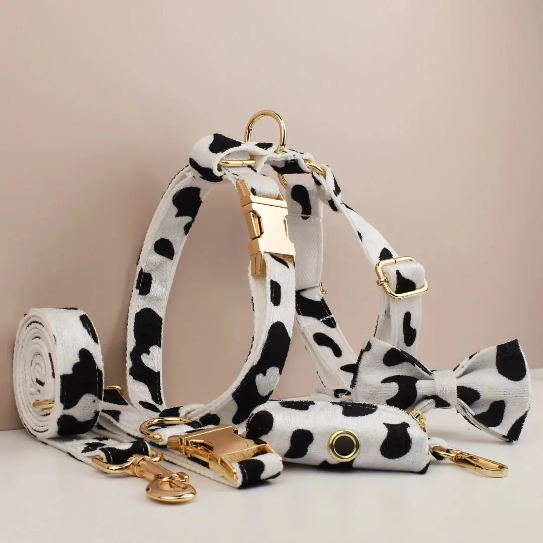 Cow Print Dog Walking Accessories and Pet Supplies