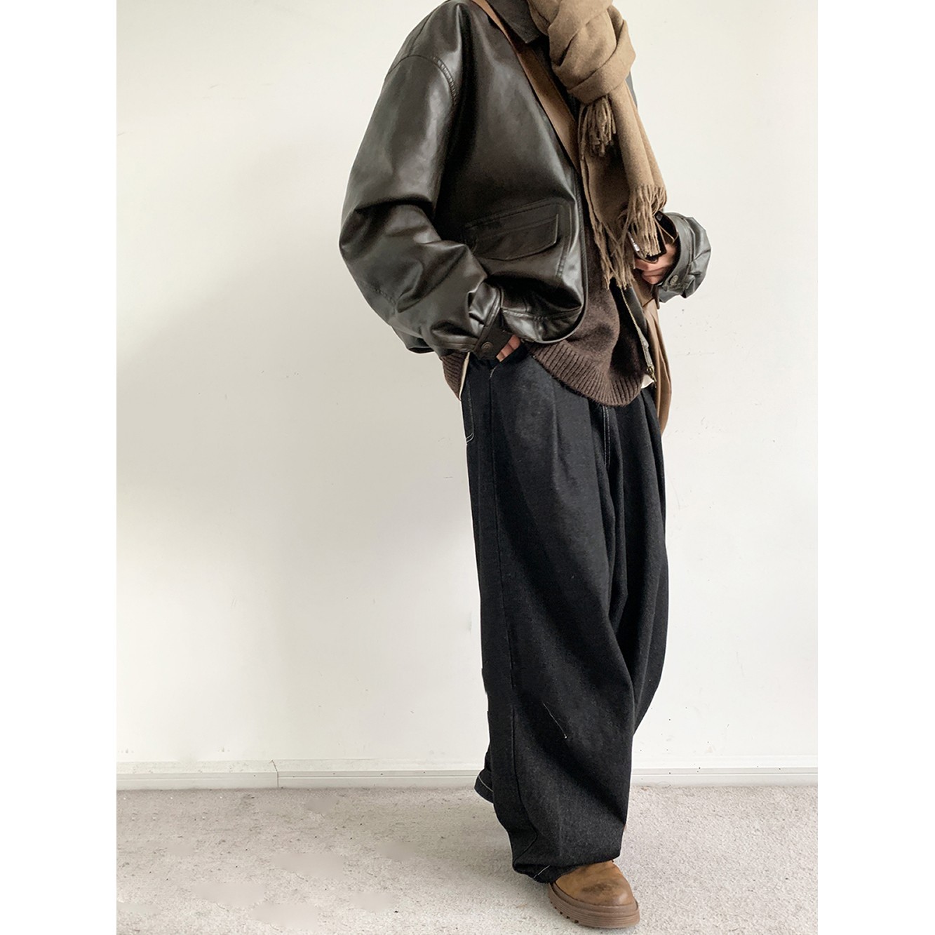 American Style Trend Solid Color Washed Jeans For Men