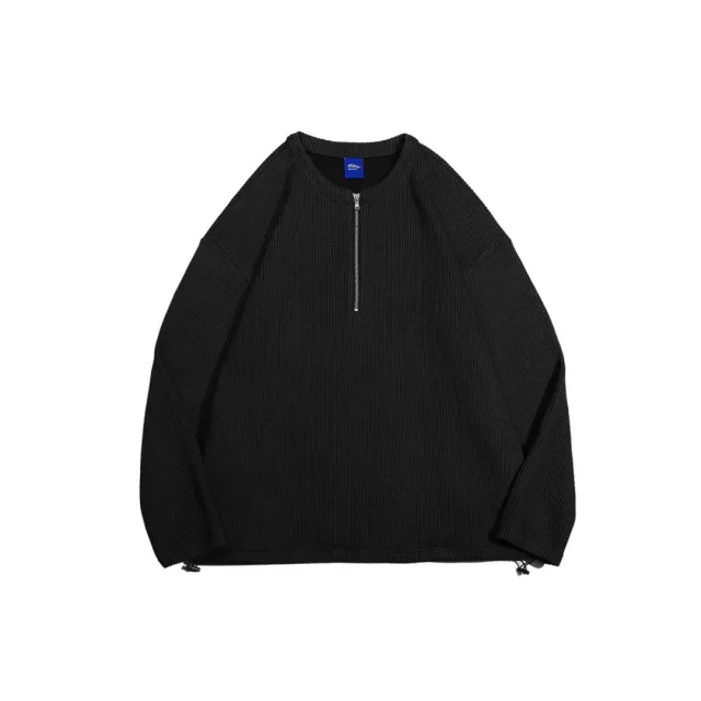 Japanese style Retro Profile Knitted Sweater Black - Shop at LoveMi