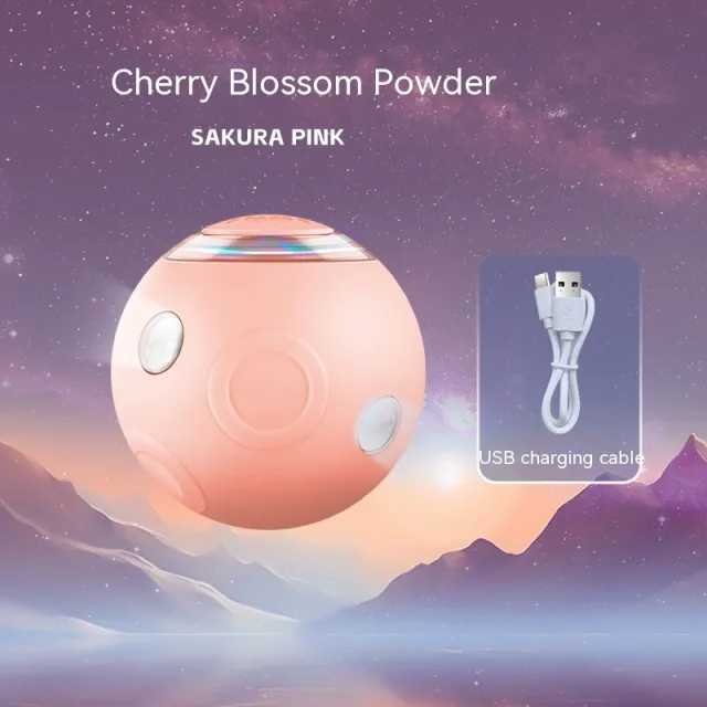 Smart Cat Pet Ball Automatic Obstacle Avoidance Rotating Luminous Cherry Blossom Pink - Shop at LoveMi