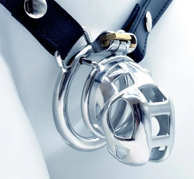 Chastity Lock Wearables For Males Metal Chastity CB Lock Ascetic Bird Cage Short 50Mm Ring Belt - Shop at LoveMi