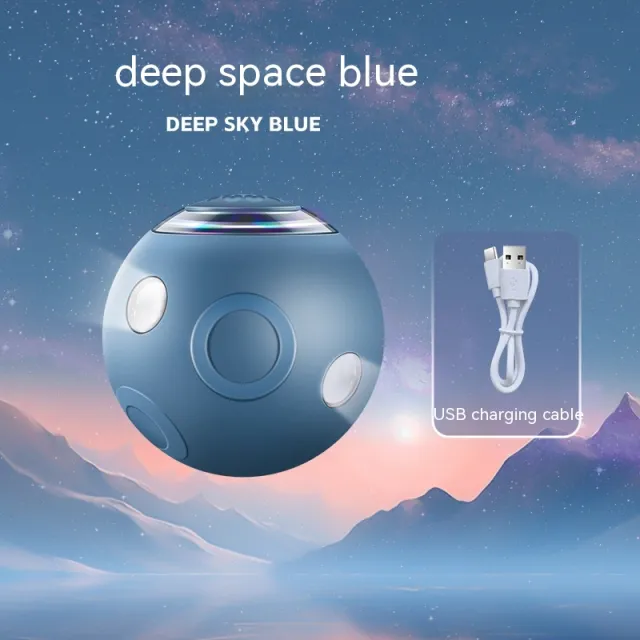 Smart Cat Pet Ball Automatic Obstacle Avoidance Rotating Luminous Deep Sky Blue - Shop at LoveMi