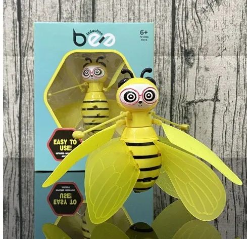 Mini Flying Ball Bee Toys - Rc Infrared Induction Drone Helicopter With Shinning Gesture Sensing Bee Flying Vehicle – image 6